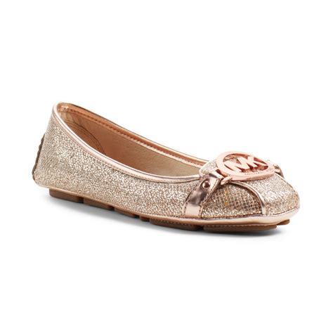 michael michael kors fulton moc flats gold|Michael Kors juliette moc flats.